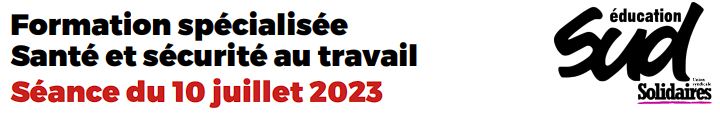 Formation spécialisée ministérielle du 10 juillet