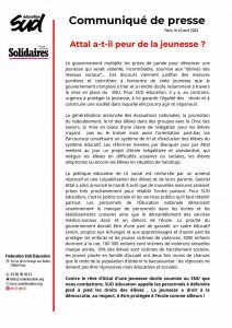 Attal a-t-il peur de la jeunesse ?