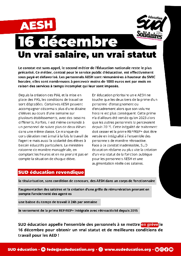 Tract AESH Tract AESH