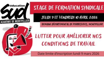 Stage « Lutter pour améliorer nos conditions de travail ! »
