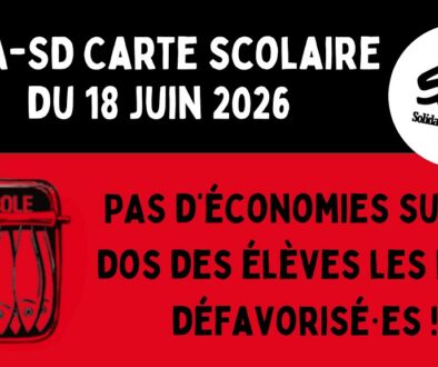 Pas d'économies sur le dos des élèves défavorisés